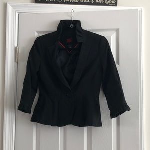 WHBM Ruffle Sleeve Cropped Blazer